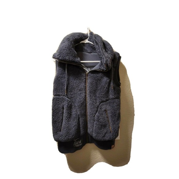 Artisans The Art Of Apparel Tao's Sherpa Vest, Blue Size Small - Picture 1 of 9